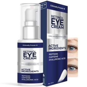 Retinol Eye Cream for Puffiness and Bags Under Eyes Hyaluronic Acid Peptide Anti Aging Treatment with Caffeine Advanced Tightening Firming Formula for