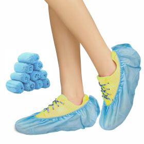 300 Pack of Disposable PP Shoe Covers Blue Shoe Protectors Premium Quality Protective Shoe Covering Recyclable Boot Covers Non-Slip Heavy-Duty Thick P