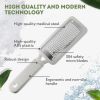 White Double Sided Callus Remover for Feet. Stainless Steel Foot File. Professional Pedicure Foot File Callus Remover with Ergonomic Handle