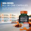 20000mg of Irish Sea Moss Black Seed Oil Ashwagandha & Ginger 60 Capsules 30 Day Supply