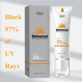 Universal Sunscreen SPF 50 PA, Protector Solar Con Color, Tinted Sunscreen, No Sticky Refreshing Non And Does Not Harm Residue For All Skin Type (Color: Grey)