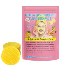 Turmeric Cleansing Pad Compressed Turmeric Kojic Acid (Option: Yellow-40PC)