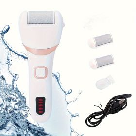 Electric Foot Grinder And Callus Remover, Electric Foot Polisher, Rechargeable Foot Washing And Pedicure Kit, Suitable For Cracked Heels And Dead (Color: White)