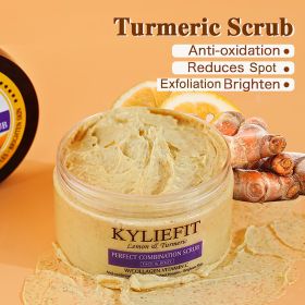 AILKE Natural Turmeric Skin Care Range, Lightening, Cleaning Skin, Moisturizes, Remove Acne and Pimples, Refining Pores (Color: Scrub)