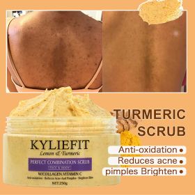 Organic Turmeric Skin Care Kit, Brighten, Remove Darkness, Lighten, Hydration, Exfoliate, Even Skin Tone, for Private Label (Color: Scrub)