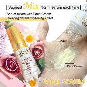 AILKE Lightenin Face Cream With Collagen Hyaluronic Acid Rose Skin Care Women Facial Moisturizer Set (Color: 20ML Serum)