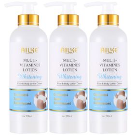 AILKE Multi-Vitamin Lightening Skin Set, Reduce Blemish, Absorbs Quickly Moisturizes with Vitamins B/C/E, Rejuvenates Skin (Color: 3 Bottle Lotion)