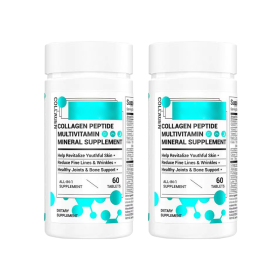 Collagen, Vitamin & Mineral, Contains Vitamin D3, Vitamin C, Probiotics,Vitamin E, Vitamin B & Multivitamin Healthcare Supplement Edible Fitness (Option: Two)